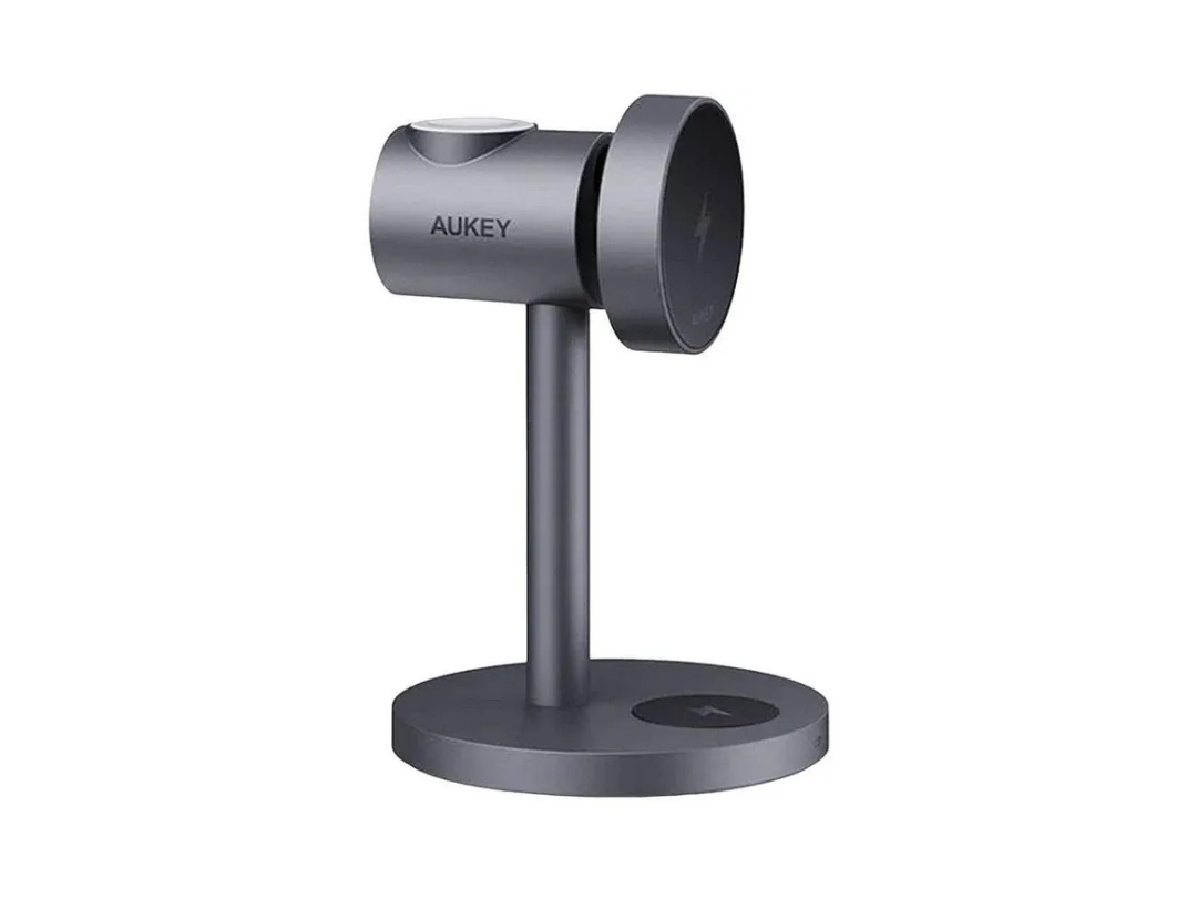 Buy Aukey LC-MC311-GY 3-IN-1 Wireless Fast Charger – Gray in Qatar Buy Aukey LC-MC311-GY 3-IN-1 Wireless Fast Charger – Gray in Qatar